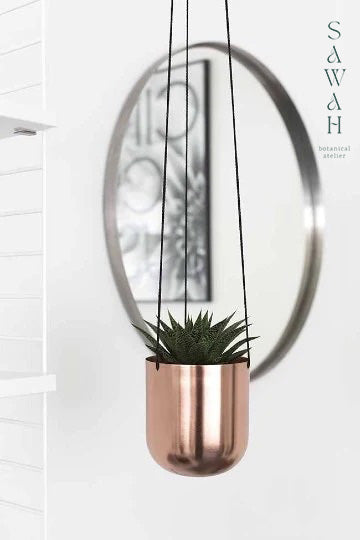 Capsule Copper Hanging Planter