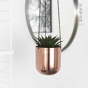 Capsule Copper Hanging Planter