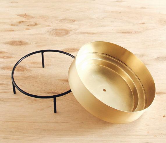 Jadore Gold Brass Planter Succulent Bowl - Lustere Living
