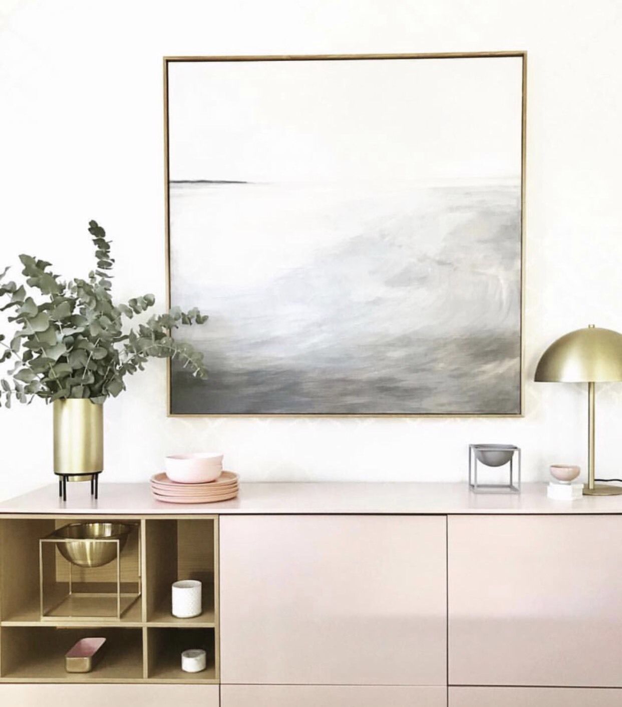 Oriel Tall Brass Gold Planter - Lustere Living