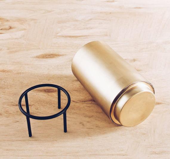 Oriel Tall Brass Gold Planter - Lustere Living