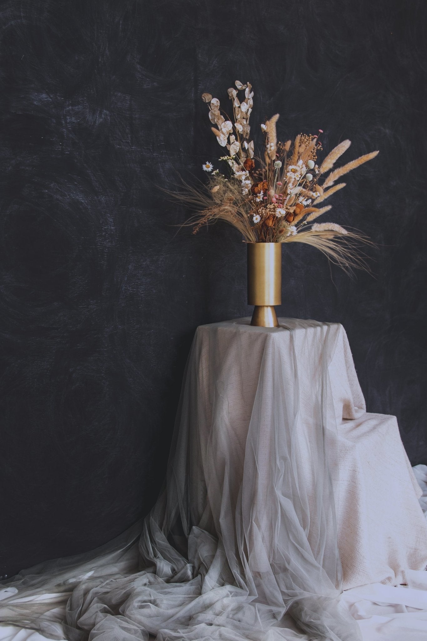 Rola Mid Century Tall Brass Flowers Vase Planter - Lustere Living