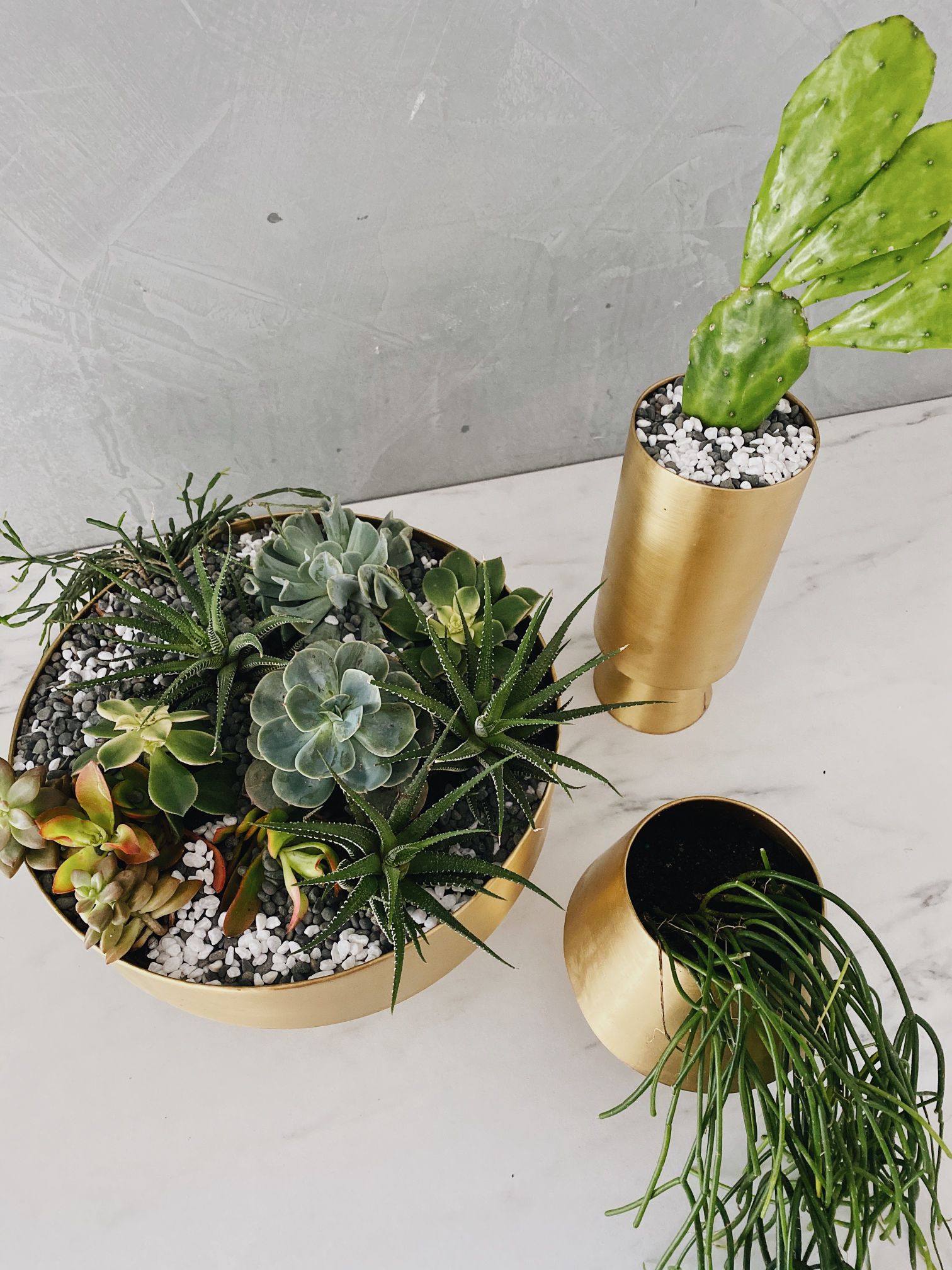Rola Mid Century Tall Brass Flowers Vase Planter - Lustere Living